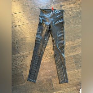 Black spanx moto legggings